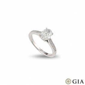 White Gold Oval Diamond Ring 1.03ct G/VS2 White Gold Oval Diamond Ring 1.03ct G/VS2